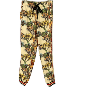 Track Pants - Victorious Lion floral Print Size Small